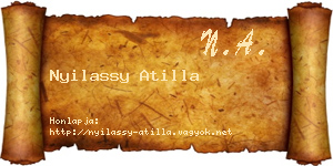 Nyilassy Atilla névjegykártya